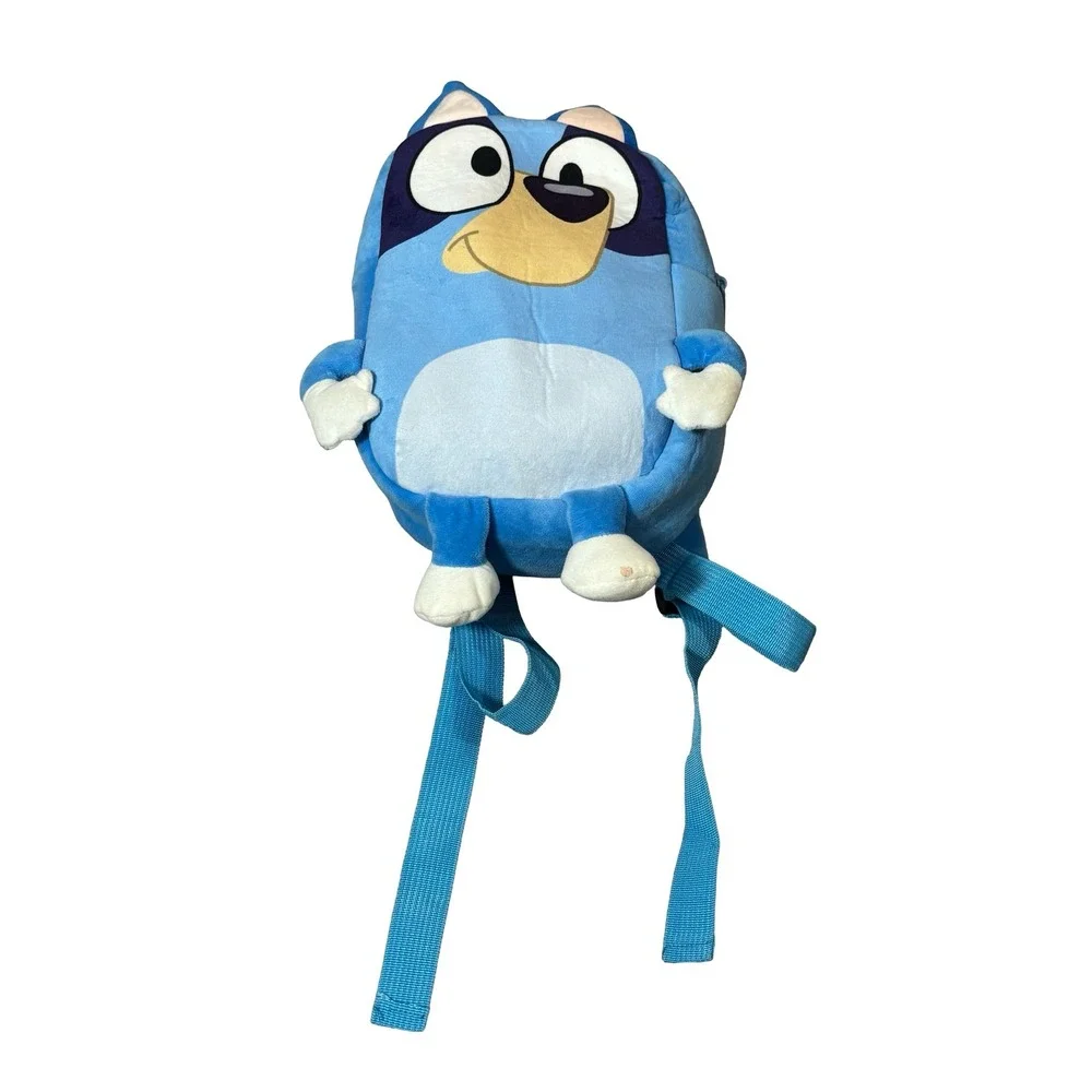 Bluey Plush Backpack Toddler Kids Blue Soft Stuffed Character Bag 12 Inch